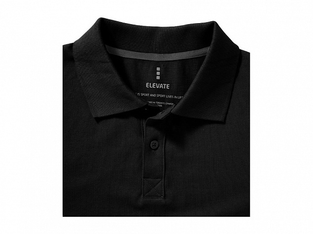 Рубашка поло Seller мужская, черный с логотипом в Белгороде заказать по выгодной цене в кибермаркете AvroraStore