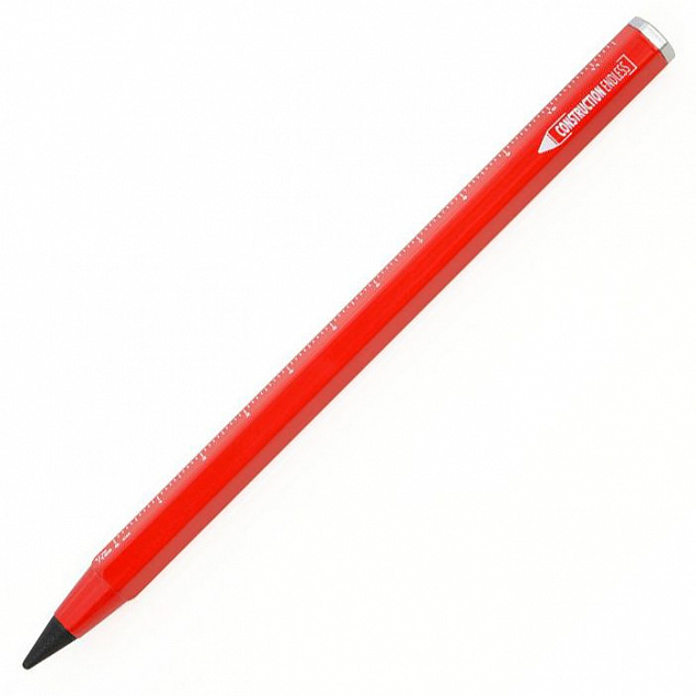 Вечный карандаш Construction Endless, красный с логотипом в Белгороде заказать по выгодной цене в кибермаркете AvroraStore