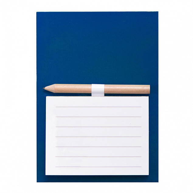 Блокнот с магнитом YAKARI, 40 листов, карандаш в комплекте, синий, картон с логотипом в Белгороде заказать по выгодной цене в кибермаркете AvroraStore
