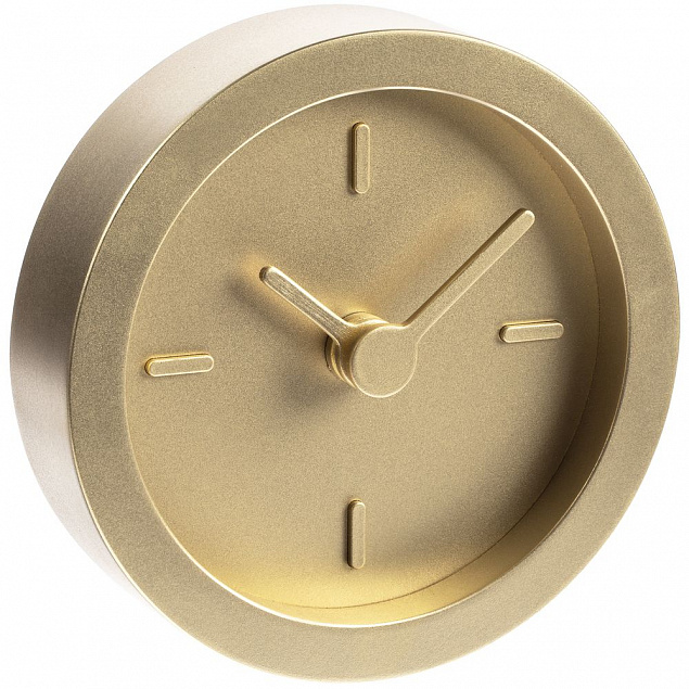 Часы настольные Bronco Sarah, золотистые с логотипом в Белгороде заказать по выгодной цене в кибермаркете AvroraStore