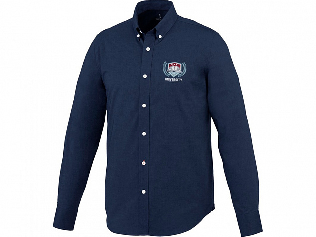 Рубашка с длинными рукавами Vaillant, темно-синий с логотипом в Белгороде заказать по выгодной цене в кибермаркете AvroraStore