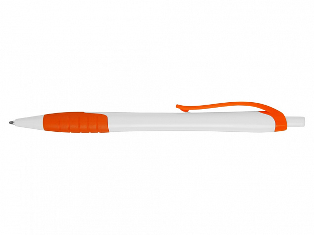 Ручка шариковая Santa Monica, белый/оранжевый, черные чернила с логотипом в Белгороде заказать по выгодной цене в кибермаркете AvroraStore