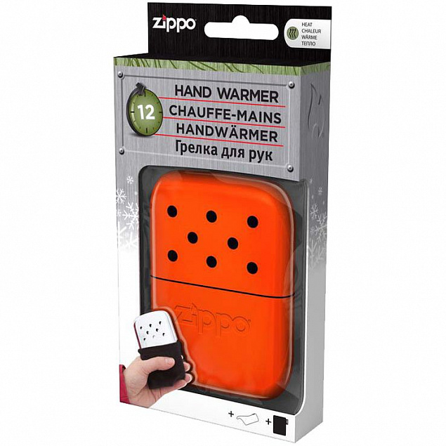 Каталитическая грелка для рук Zippo, оранжевая с логотипом в Белгороде заказать по выгодной цене в кибермаркете AvroraStore