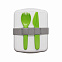 Ланч-бокс Lunch Green Line со столовыми приборами (салатовый) с логотипом в Белгороде заказать по выгодной цене в кибермаркете AvroraStore