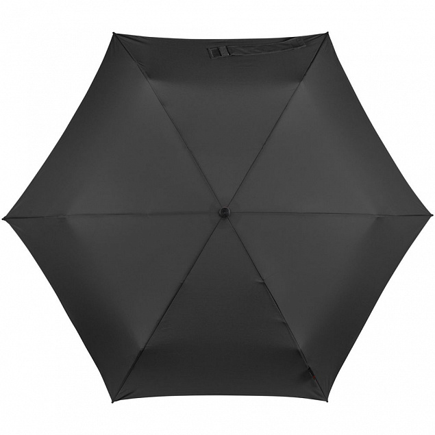 Зонт складной TS220 с безопасным механизмом, черный с логотипом в Белгороде заказать по выгодной цене в кибермаркете AvroraStore