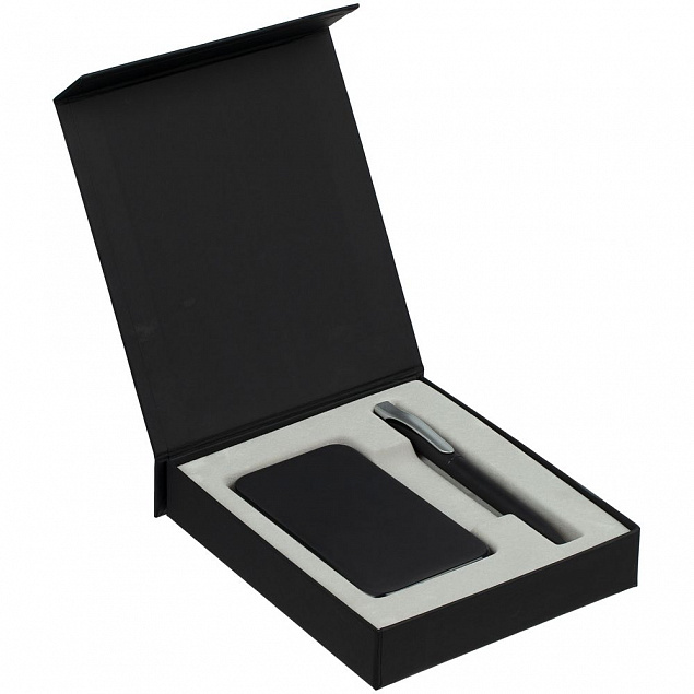 Коробка Latern для аккумулятора 5000 мАч и ручки, черная с логотипом в Белгороде заказать по выгодной цене в кибермаркете AvroraStore