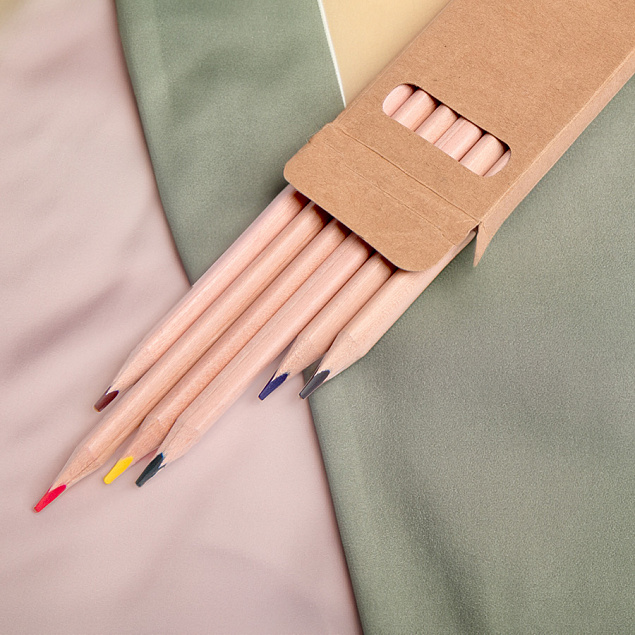 Набор цветных карандашей KINDERLINE small,6 цветов с логотипом в Белгороде заказать по выгодной цене в кибермаркете AvroraStore