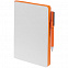 Ежедневник White Shall, недатированный, белый с оранжевым с логотипом в Белгороде заказать по выгодной цене в кибермаркете AvroraStore