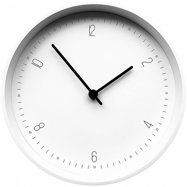 Часы настенные Lite, белые с логотипом в Белгороде заказать по выгодной цене в кибермаркете AvroraStore