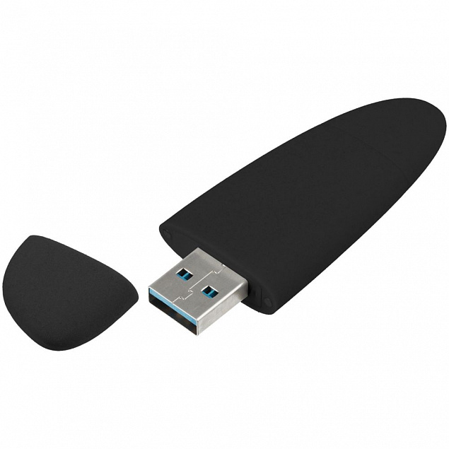 Флешка Pebble Type-C, USB 3.0, черная, 32 Гб с логотипом в Белгороде заказать по выгодной цене в кибермаркете AvroraStore