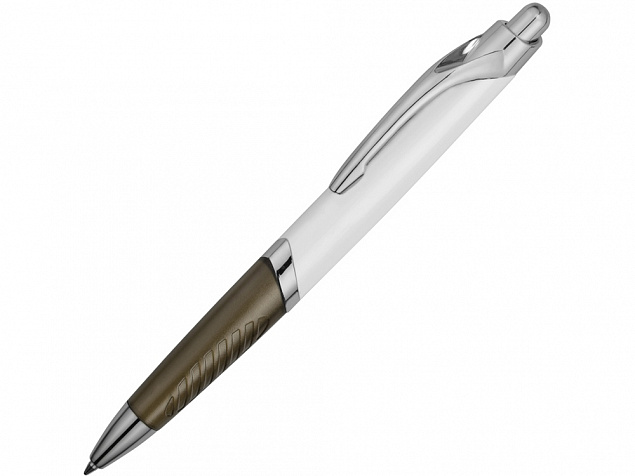 Ручка шариковая Призма, белый/черный с логотипом в Белгороде заказать по выгодной цене в кибермаркете AvroraStore