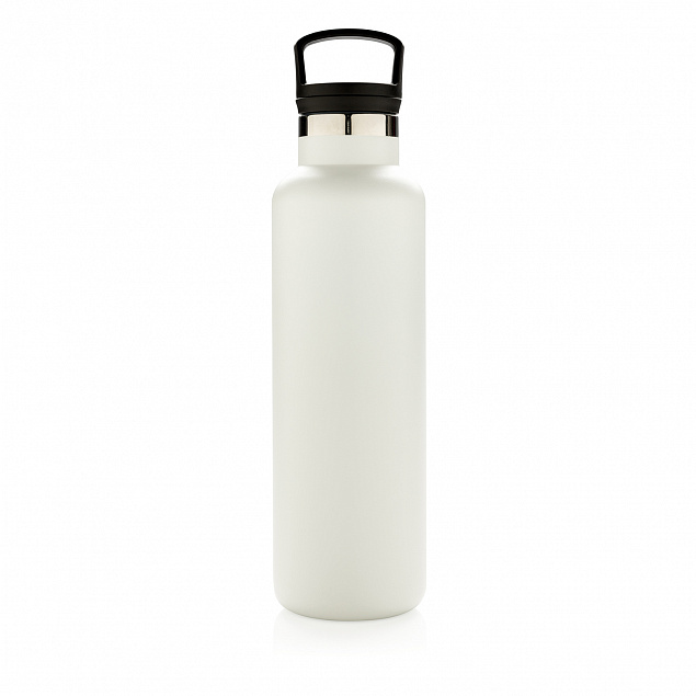 Герметичная вакуумная бутылка, белая с логотипом в Белгороде заказать по выгодной цене в кибермаркете AvroraStore