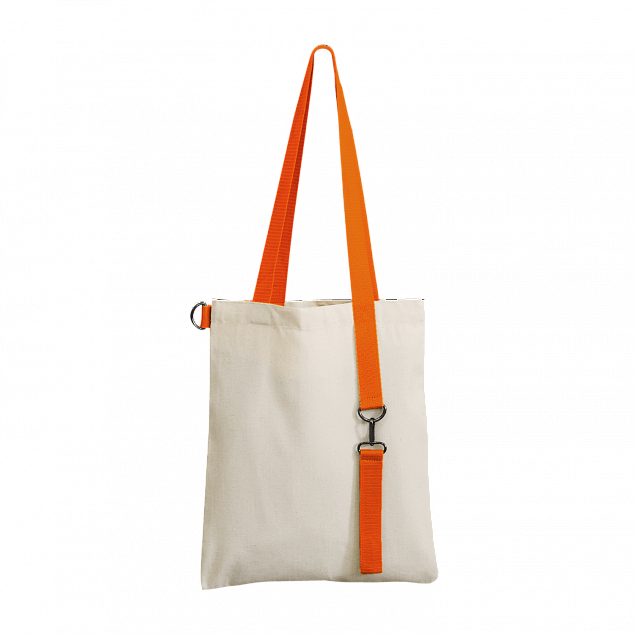 Шоппер Superbag с ремувкой 4sb (неокрашенный с оранжевым) с логотипом в Белгороде заказать по выгодной цене в кибермаркете AvroraStore