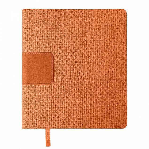 Бизнес-блокнот "Tweedi", 150х180 мм, оранжевый, кремовая бумага, гибкая обложка, в линейку с логотипом в Белгороде заказать по выгодной цене в кибермаркете AvroraStore