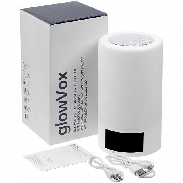 Мультимедийная станция glowVox, белая с логотипом в Белгороде заказать по выгодной цене в кибермаркете AvroraStore