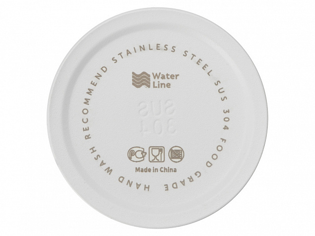 Бутылка для воды Hike Waterline, нерж сталь, 850 мл, белый с логотипом в Белгороде заказать по выгодной цене в кибермаркете AvroraStore