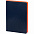 Ежедневник Slip, недатированный, синий с оранжевым с логотипом в Белгороде заказать по выгодной цене в кибермаркете AvroraStore