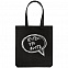 Холщовая сумка «Есть что пить», черная с логотипом в Белгороде заказать по выгодной цене в кибермаркете AvroraStore
