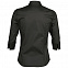 Рубашка женская с рукавом 3/4 EFFECT 140, черная с логотипом в Белгороде заказать по выгодной цене в кибермаркете AvroraStore
