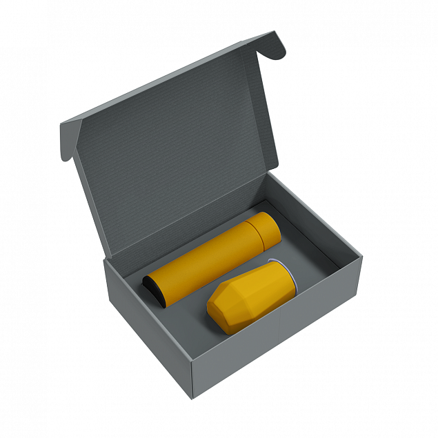 Набор Hot Box E софт-тач EDGE CO12s grey (желтый) с логотипом в Белгороде заказать по выгодной цене в кибермаркете AvroraStore