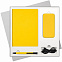 Подарочный набор Sky, желтый (ежедневник, ручка, аккумулятор) с логотипом в Белгороде заказать по выгодной цене в кибермаркете AvroraStore