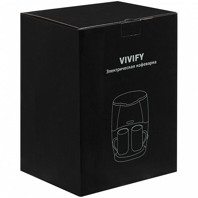 Электрическая кофеварка Vivify, черная с логотипом в Белгороде заказать по выгодной цене в кибермаркете AvroraStore