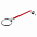 Элемент брелка-конструктора «Хлястик с кольцом и зажимом», красный с логотипом в Белгороде заказать по выгодной цене в кибермаркете AvroraStore