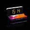 Часы настольные с беспроводным зарядным устройством Pitstop, черные с логотипом в Белгороде заказать по выгодной цене в кибермаркете AvroraStore