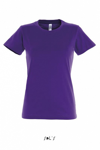 Фуфайка (футболка) IMPERIAL женская,Темно-фиолетовый L с логотипом в Белгороде заказать по выгодной цене в кибермаркете AvroraStore