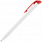 Ручка шариковая Favorite, белая с красным с логотипом в Белгороде заказать по выгодной цене в кибермаркете AvroraStore