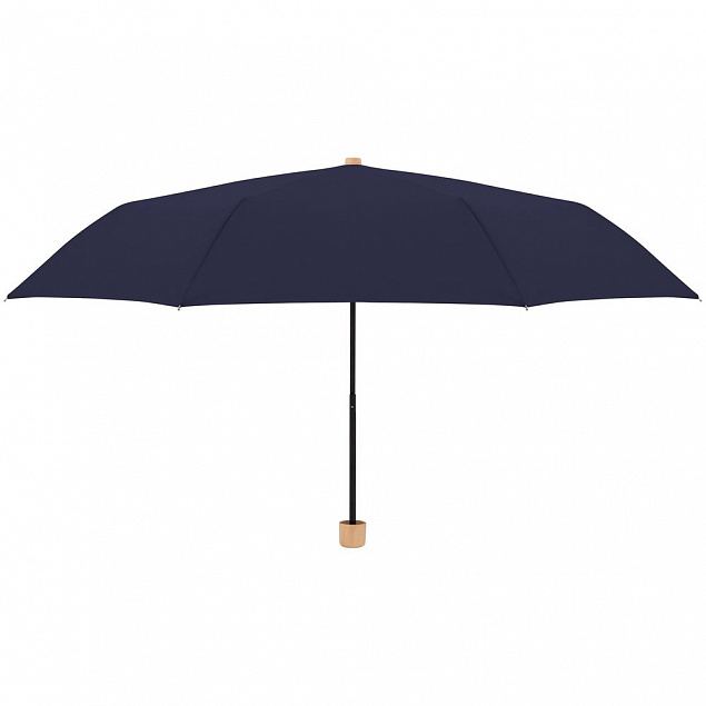 Зонт складной Nature Mini, синий с логотипом в Белгороде заказать по выгодной цене в кибермаркете AvroraStore