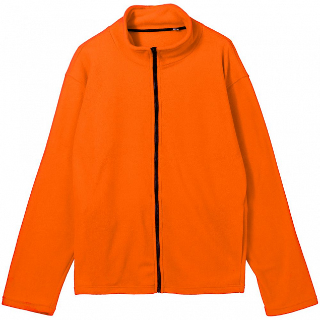 Куртка флисовая унисекс Manakin, оранжевая с логотипом в Белгороде заказать по выгодной цене в кибермаркете AvroraStore