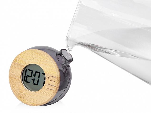 Водяные часы из бамбука «Splash Hour» с логотипом в Белгороде заказать по выгодной цене в кибермаркете AvroraStore
