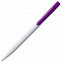 Ручка шариковая Pin, белая с фиолетовым с логотипом в Белгороде заказать по выгодной цене в кибермаркете AvroraStore