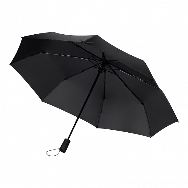 Зонт складной Nord, черный с логотипом в Белгороде заказать по выгодной цене в кибермаркете AvroraStore