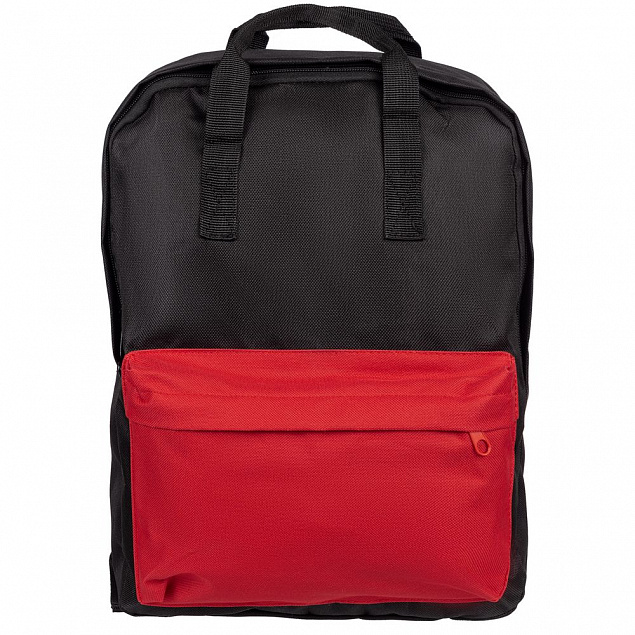 Рюкзак Niels, черный с красным с логотипом в Белгороде заказать по выгодной цене в кибермаркете AvroraStore