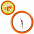 Часы настенные "ПРОМО" разборные ; оранжевый,  D28,5 см; пластик с логотипом в Белгороде заказать по выгодной цене в кибермаркете AvroraStore