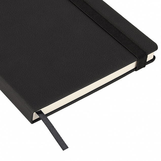 Ежедневник недатированный Marseille soft touch BtoBook, черный с логотипом в Белгороде заказать по выгодной цене в кибермаркете AvroraStore