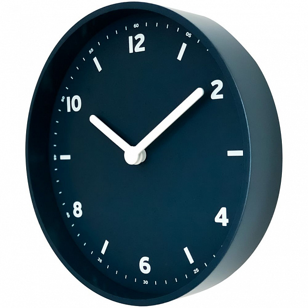 Часы настенные Kipper, синие с логотипом в Белгороде заказать по выгодной цене в кибермаркете AvroraStore