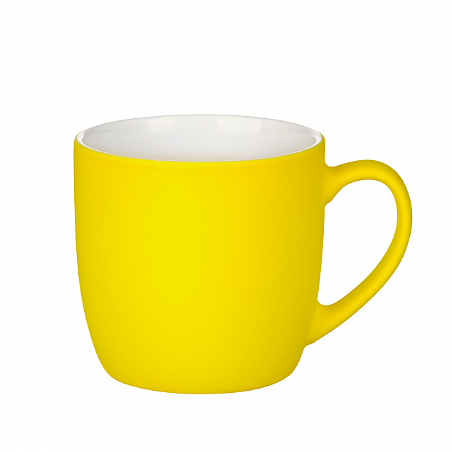 Керамическая кружка Viana, желтая с логотипом в Белгороде заказать по выгодной цене в кибермаркете AvroraStore