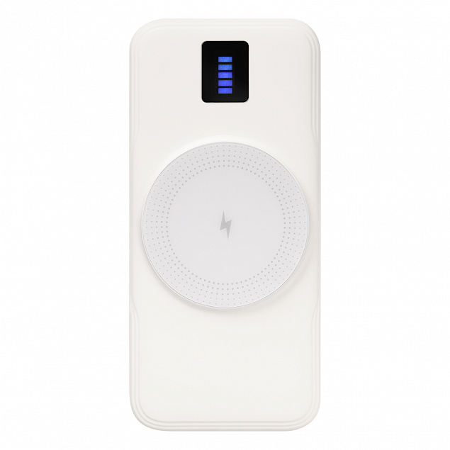 Внешний беспроводной аккумулятор, Ultra Wireless Magnetic, 10000 mah, белый с логотипом в Белгороде заказать по выгодной цене в кибермаркете AvroraStore