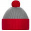Шапка Snappy, светло-серая с красным с логотипом в Белгороде заказать по выгодной цене в кибермаркете AvroraStore