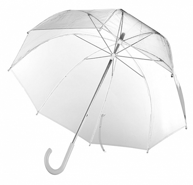 Прозрачный зонт-трость Clear с логотипом в Белгороде заказать по выгодной цене в кибермаркете AvroraStore