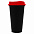 Стакан с крышкой Color Cap Black, черный с синим с логотипом в Белгороде заказать по выгодной цене в кибермаркете AvroraStore