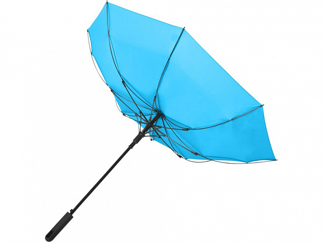 Противоштормовой зонт Noon 23 полуавтомат, аква с логотипом в Белгороде заказать по выгодной цене в кибермаркете AvroraStore