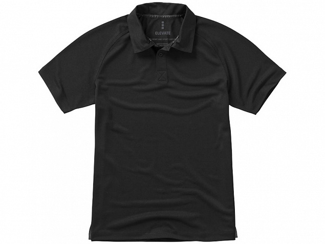Рубашка поло Ottawa мужская, черный с логотипом в Белгороде заказать по выгодной цене в кибермаркете AvroraStore