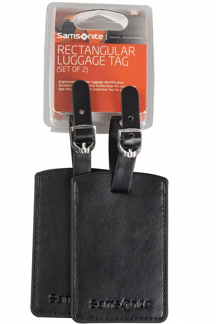 Набор из 2 бирок Luggage Accessories, черный с логотипом в Белгороде заказать по выгодной цене в кибермаркете AvroraStore