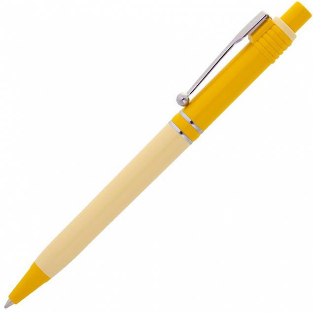 Ручка шариковая Raja Shade, желтая с логотипом в Белгороде заказать по выгодной цене в кибермаркете AvroraStore