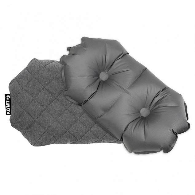 Надувная подушка Pillow Luxe, серая с логотипом в Белгороде заказать по выгодной цене в кибермаркете AvroraStore