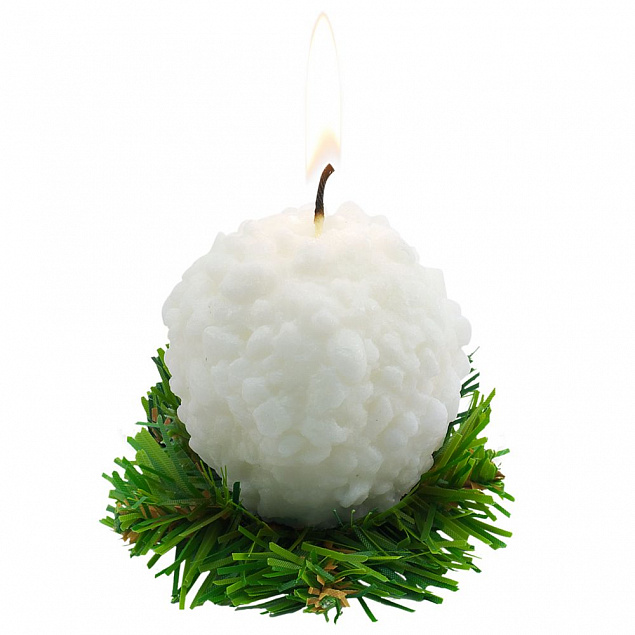 Свеча «Снежок» с логотипом в Белгороде заказать по выгодной цене в кибермаркете AvroraStore
